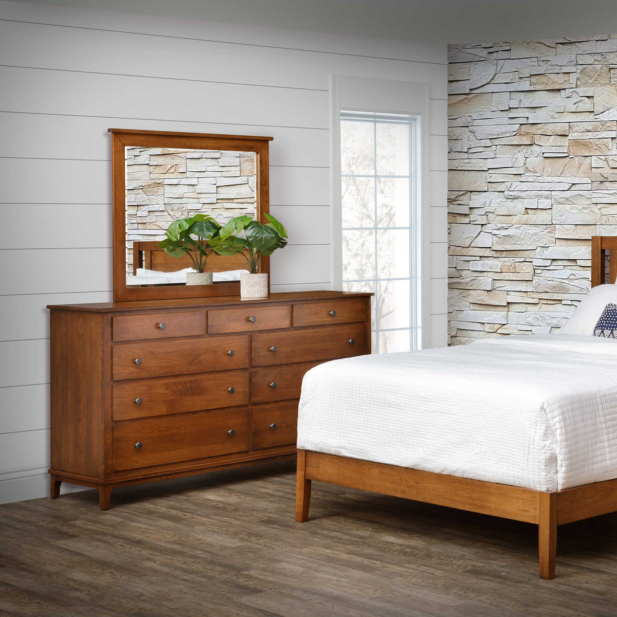 Amish Wynmoor 70" 9 Drawer Triple Dresser