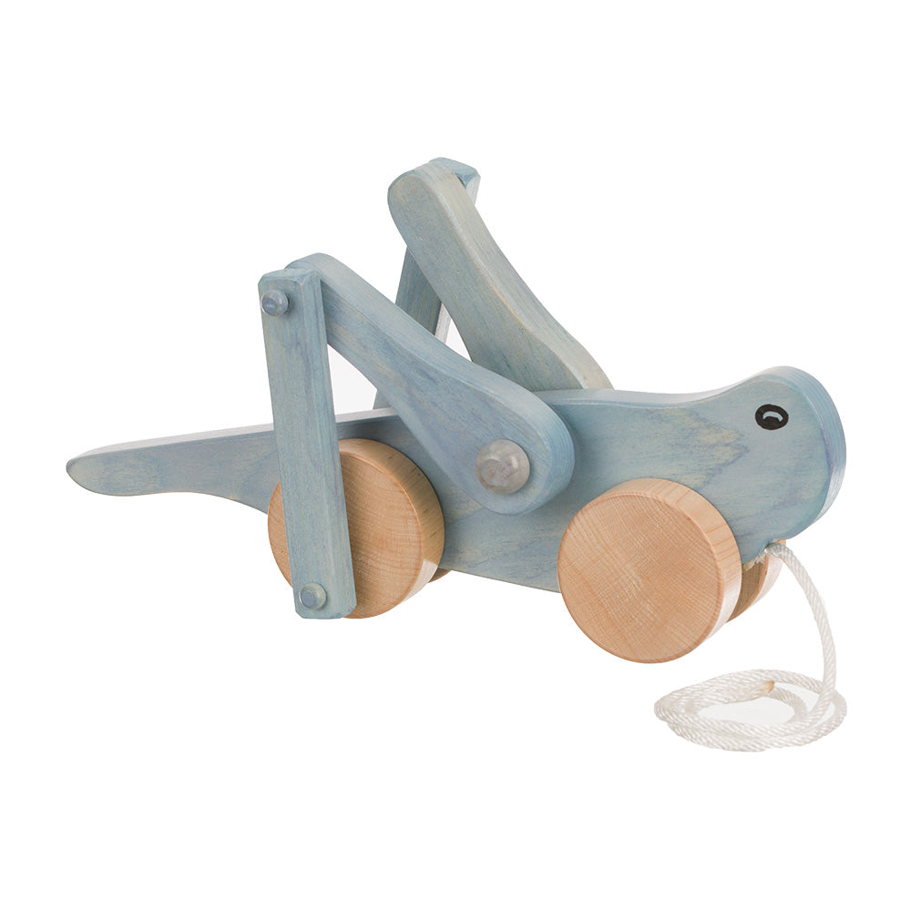 Amish Wooden Grasshopper Pull Toy