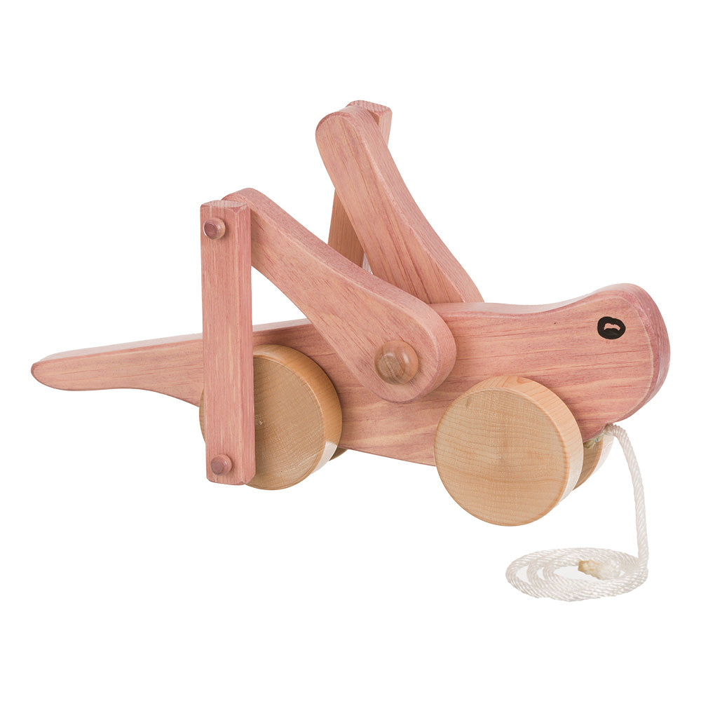 Amish Wooden Grasshopper Pull Toy