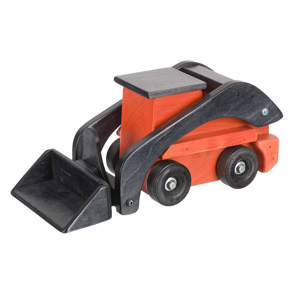 Camión de madera de juguete Amish con remolque deslizante