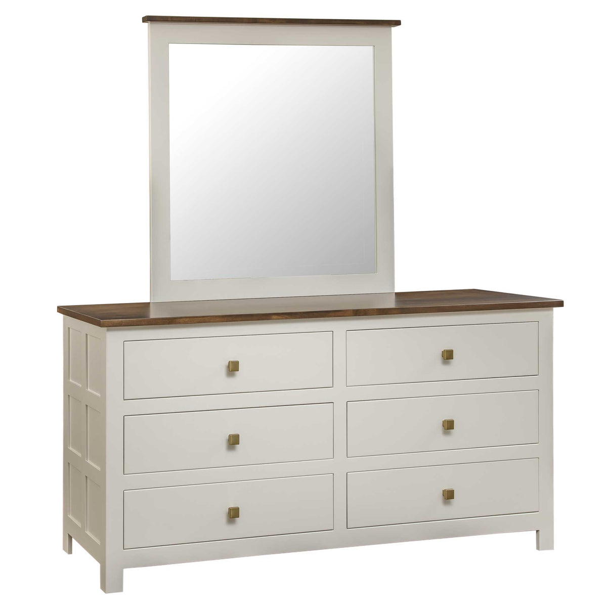 Amish Alto Solid Wood 72" 6 Drawer Dresser