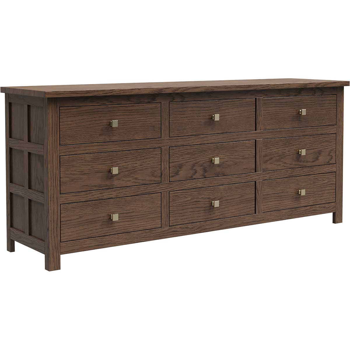 Amish Alto Solid Wood 84" 9 Drawer Dresser
