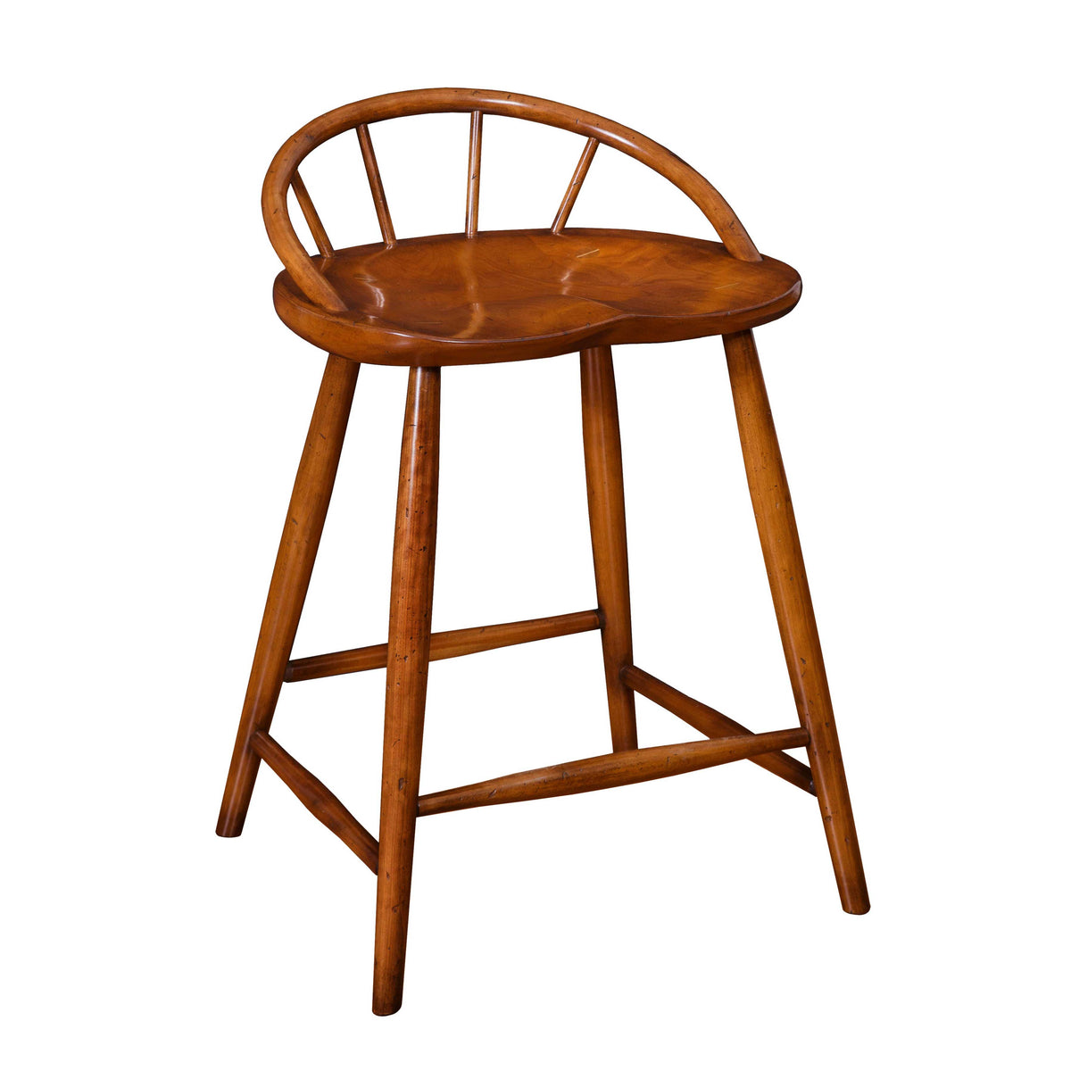 Amish Lariat Low Back Spindle Bar Stool
