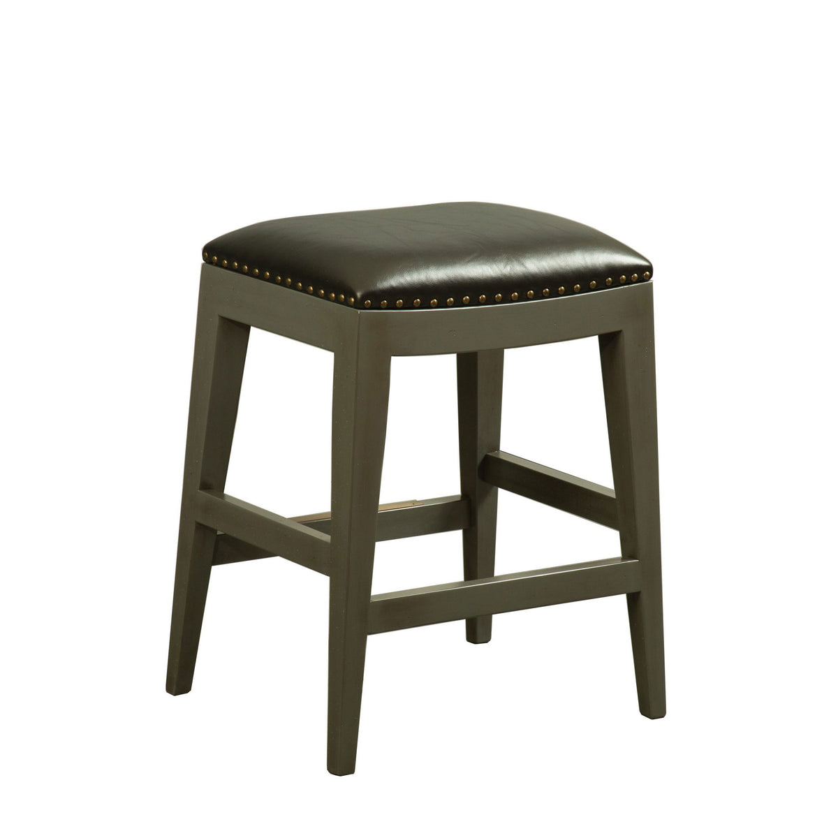 Amish Barcelona Modern Rectangular Saddle Bar Stool