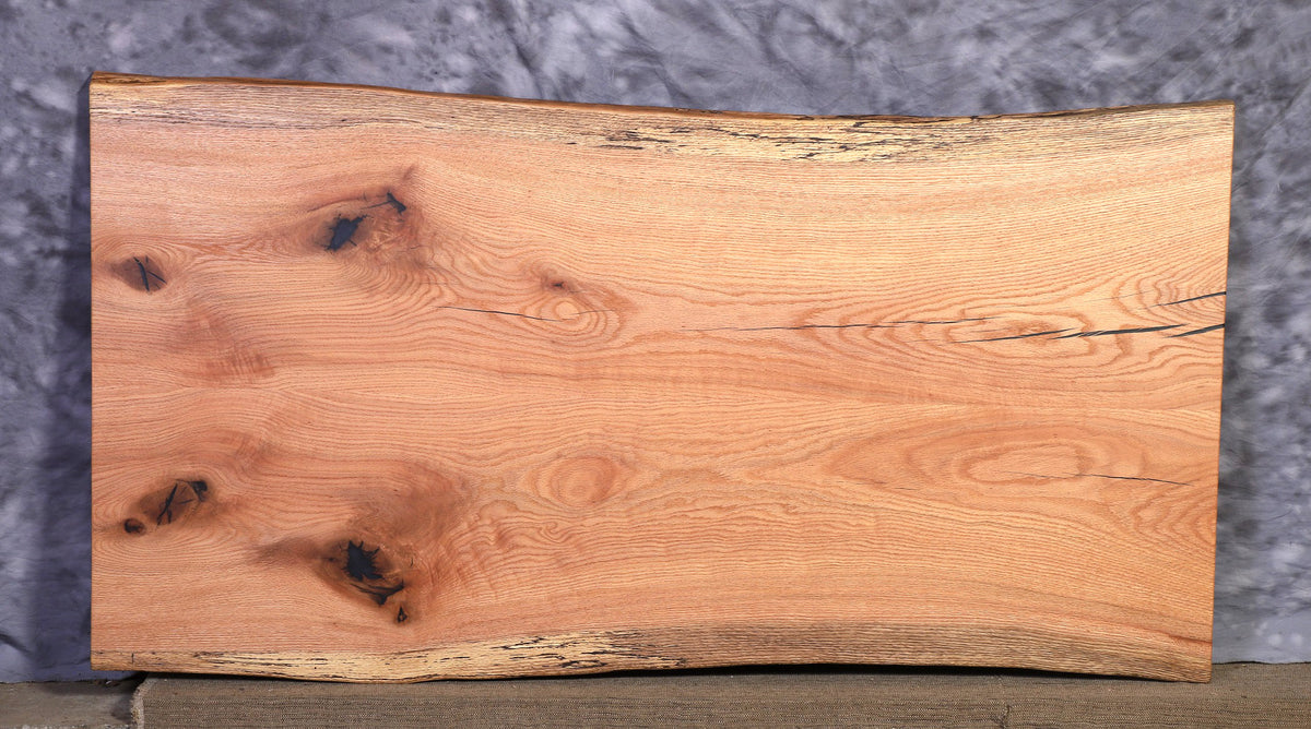Amish Oak book-match 37" - 40" wide x 74" long x 1 5/8" thick Live Edge Slab