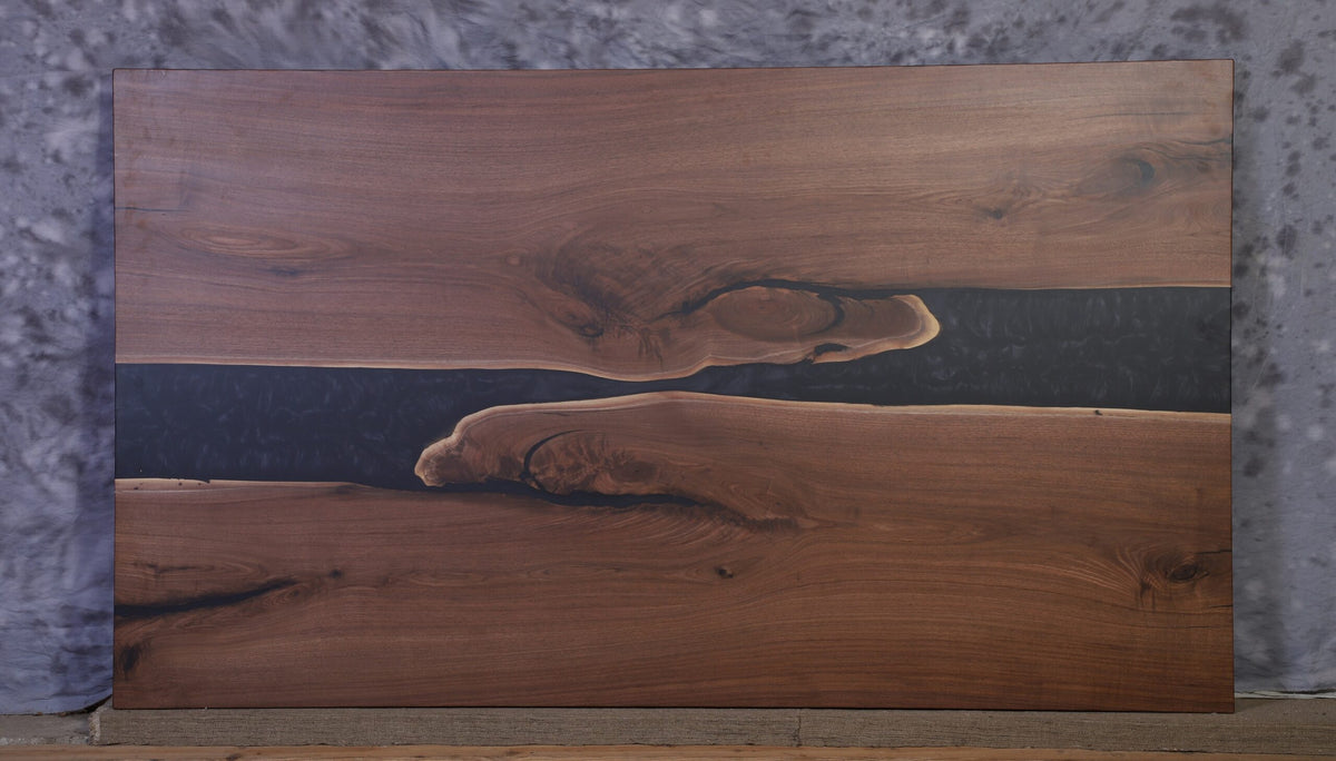 Amish Ash Epoxy 38" - 41" de ancho x 45" de largo x 2 ¾" de espesor Losa Live Edge