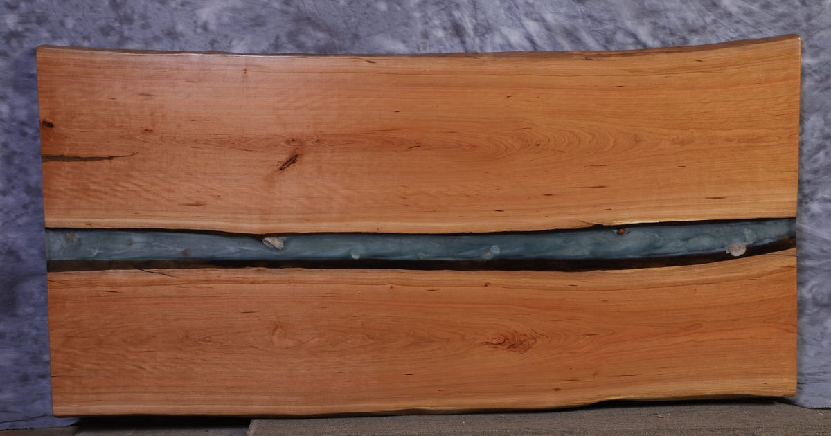 Amish Ash Epoxy 38" - 41" de ancho x 45" de largo x 2 ¾" de espesor Losa Live Edge