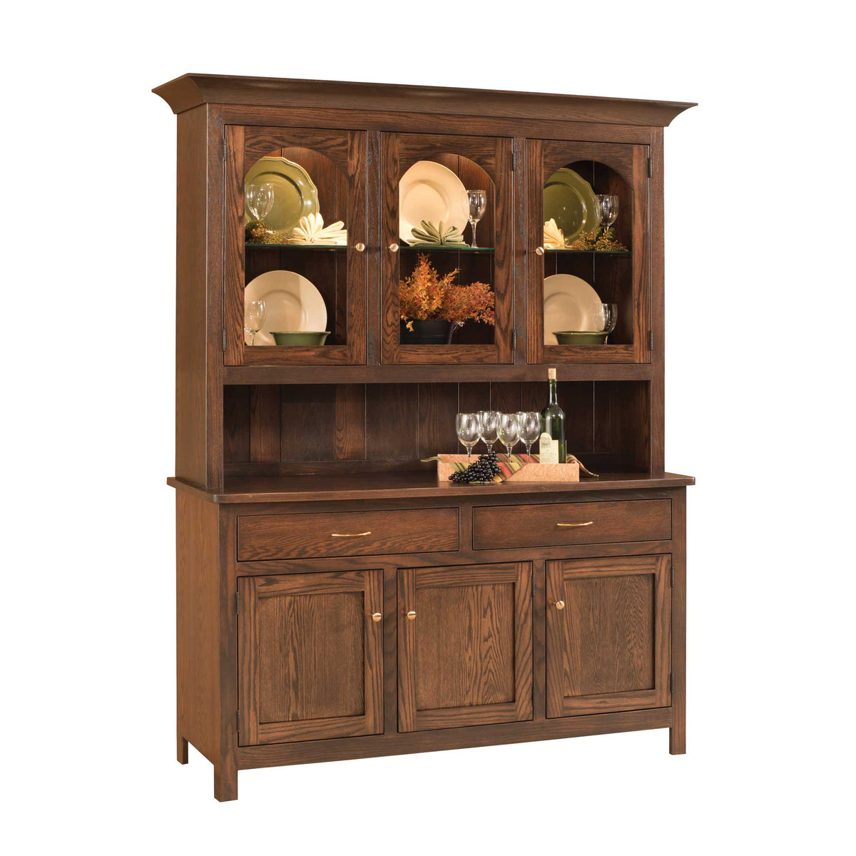 Amish Georgetown 3-Door Dining Hutch