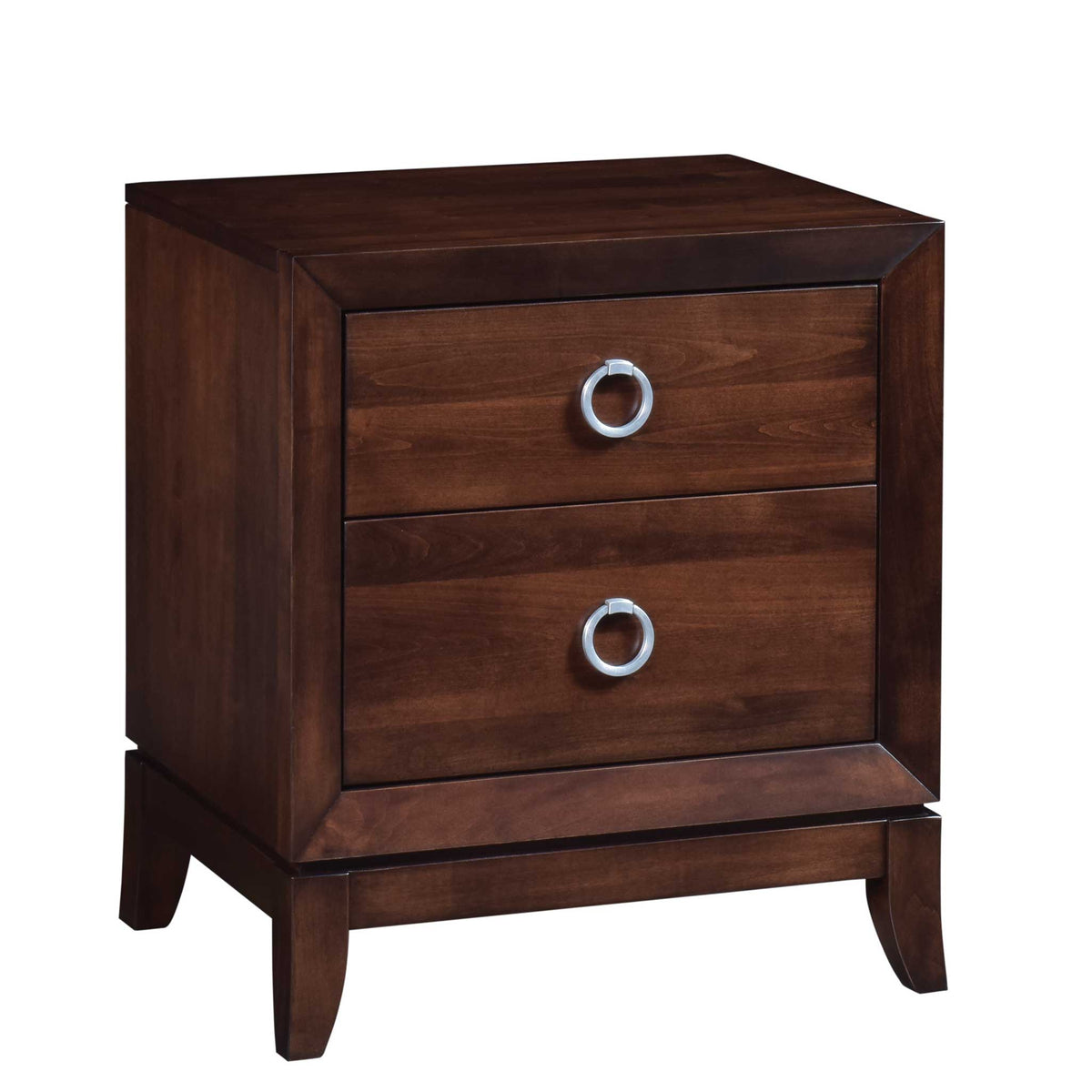 Mesita de noche Amish Park Avenue con 2 cajones