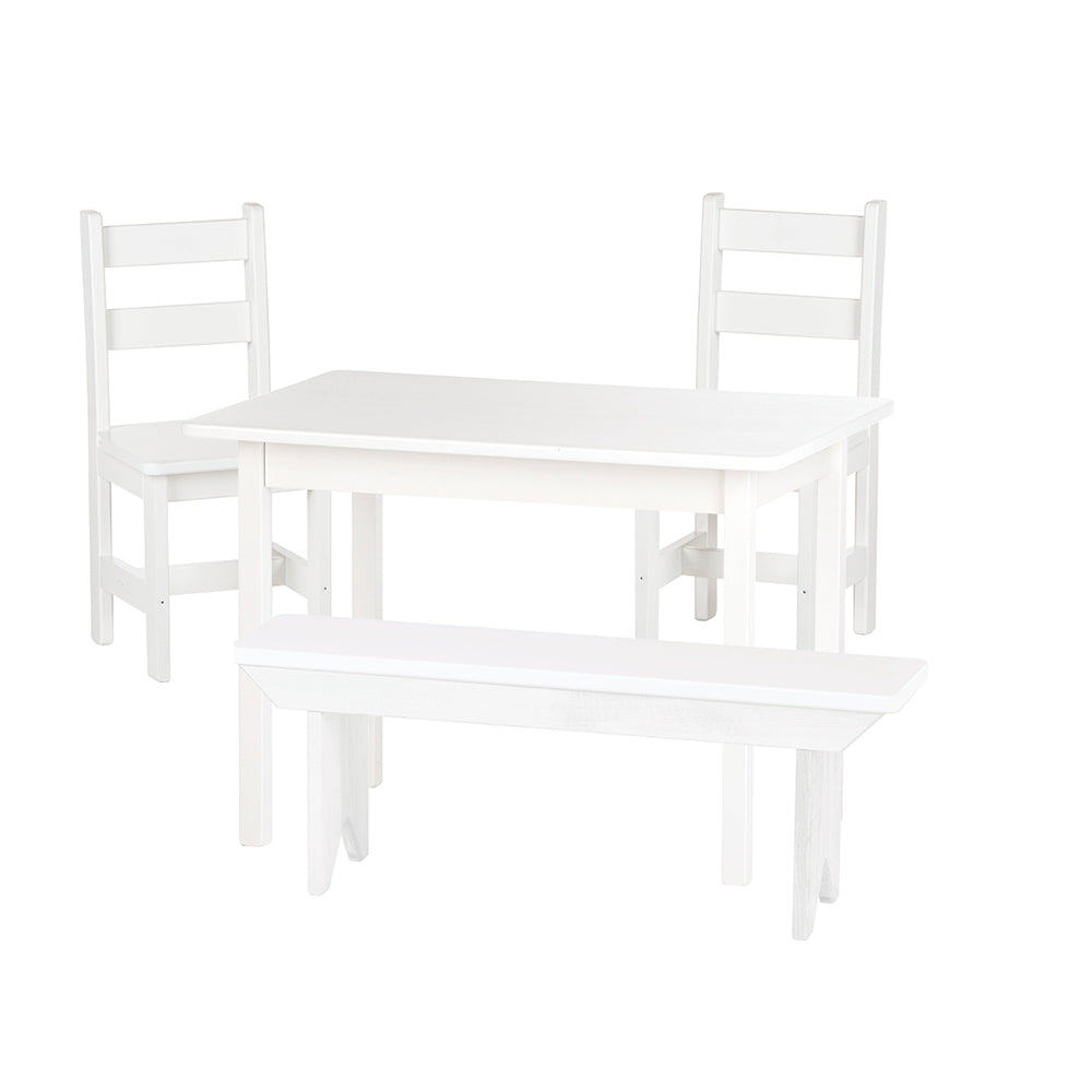 Amish Rectangle Kid's Table Set with 2 Chairs & Bench