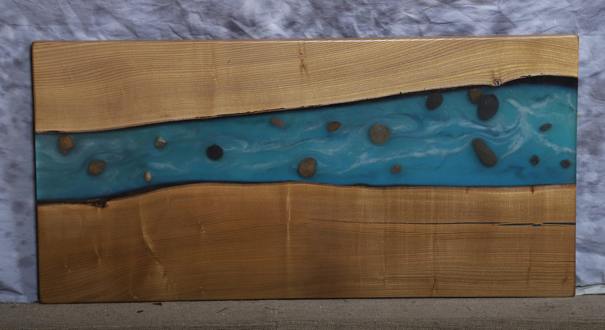 River Live Edge Slab sassafras 24" wide x 48" long x 2" thick for Rectangular Coffee Table