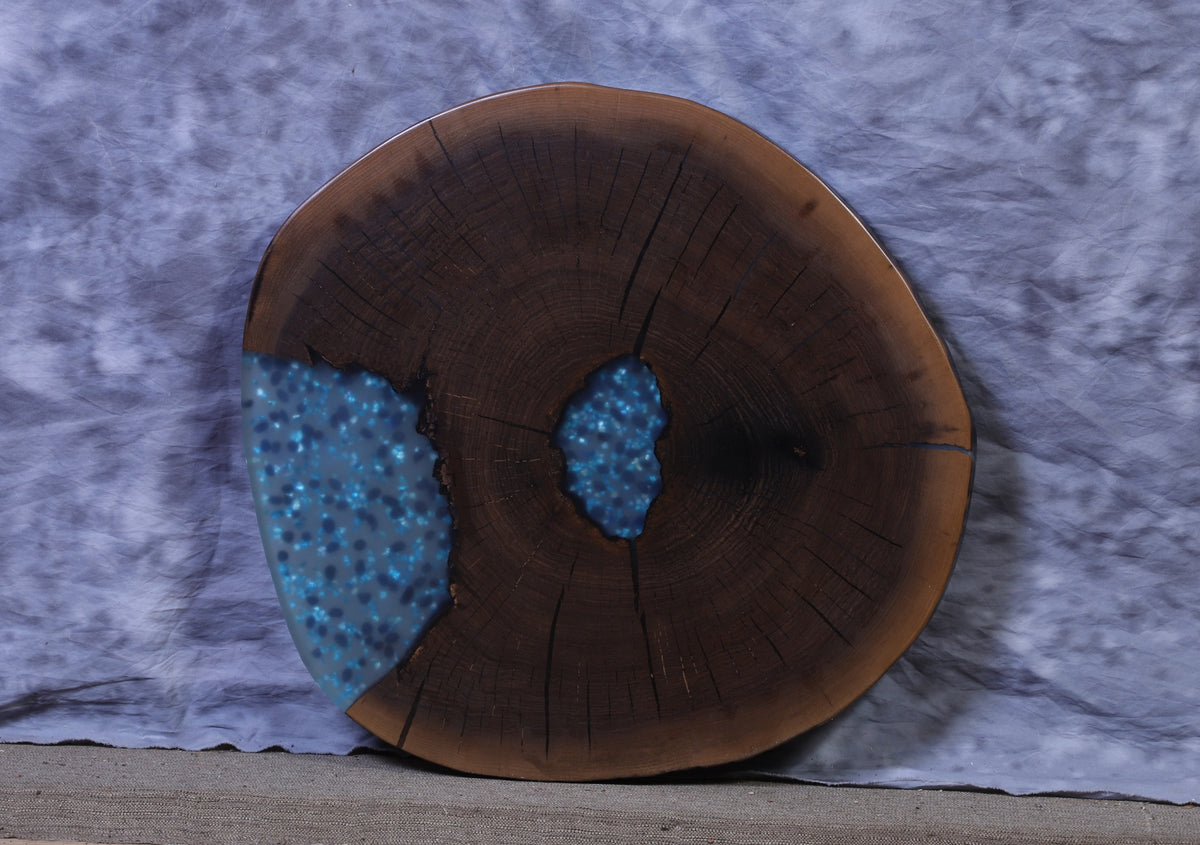 Live Edge Slab walnut 34" x 35" round x 2" thick for Round Coffee Table