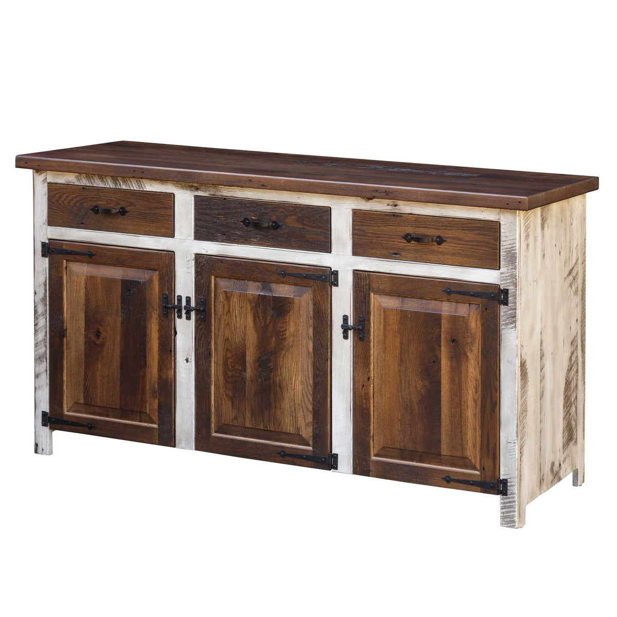 Amish Uptown 3 Door Reclaimed Barnwood Dining Server