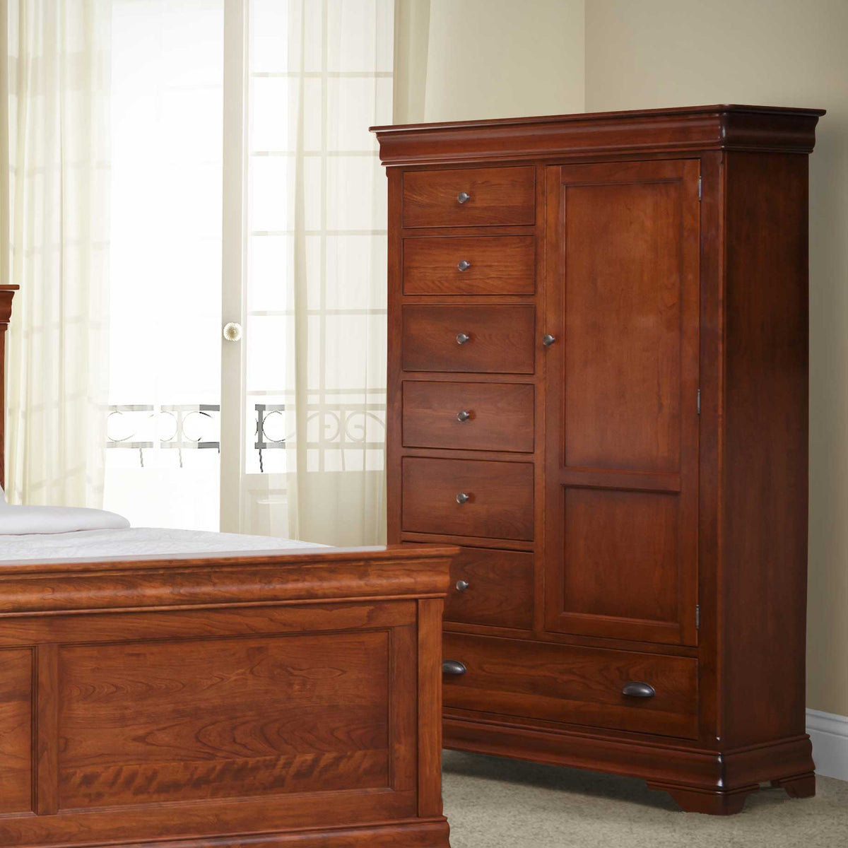 Cómoda con puerta y cajones Amish Marseilles