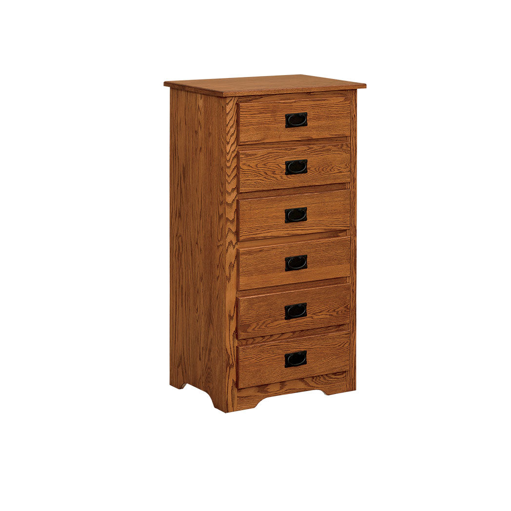 Mission Amish Solid Wood 6 Drawer Lingerie Chest