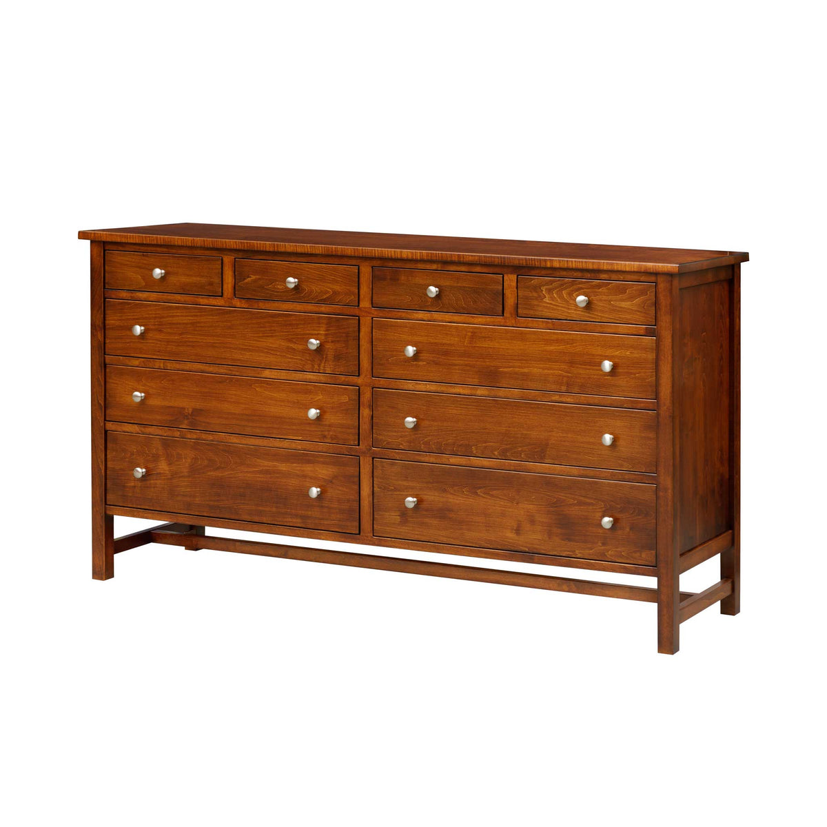 Amish Logan Square 10 Drawer Triple Dresser