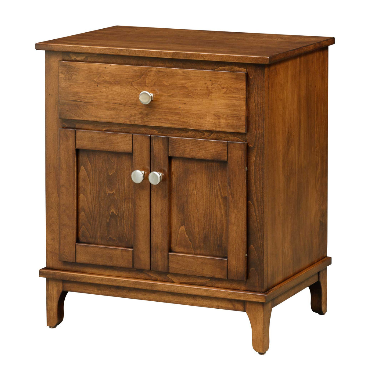 Mesita de noche con cajón y puerta Amish Wynmoor
