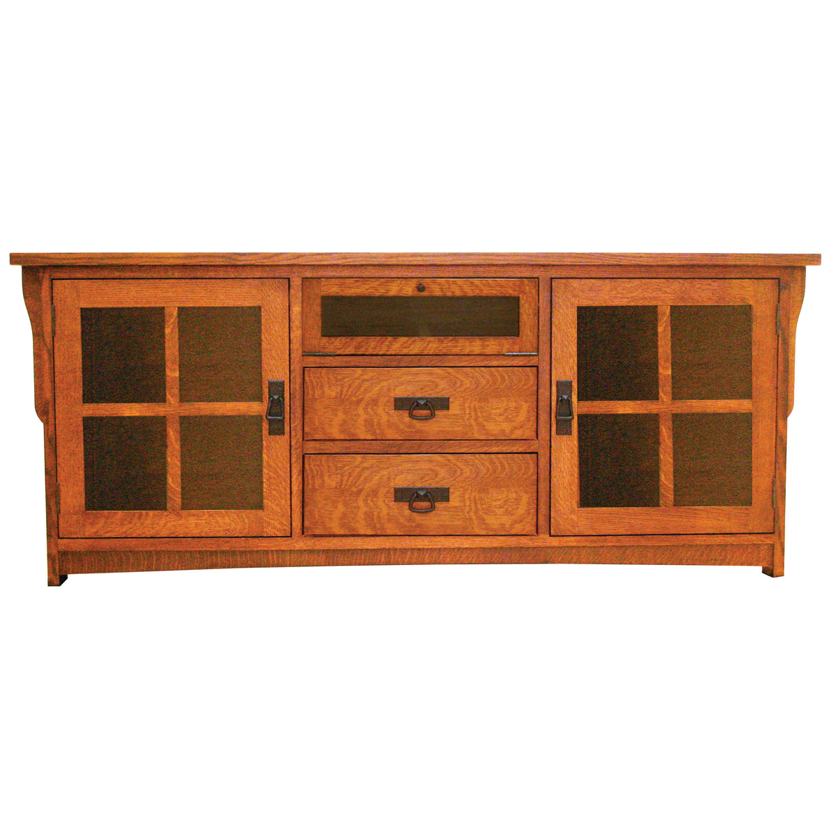 Amish Solid Wood Spanish Mission TV Console