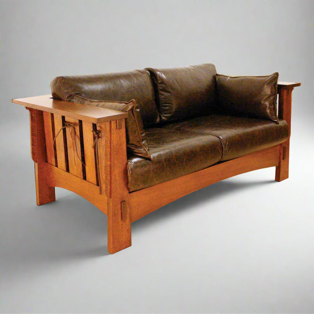 Amish Solid Wood Alamosa Morris Loveseat