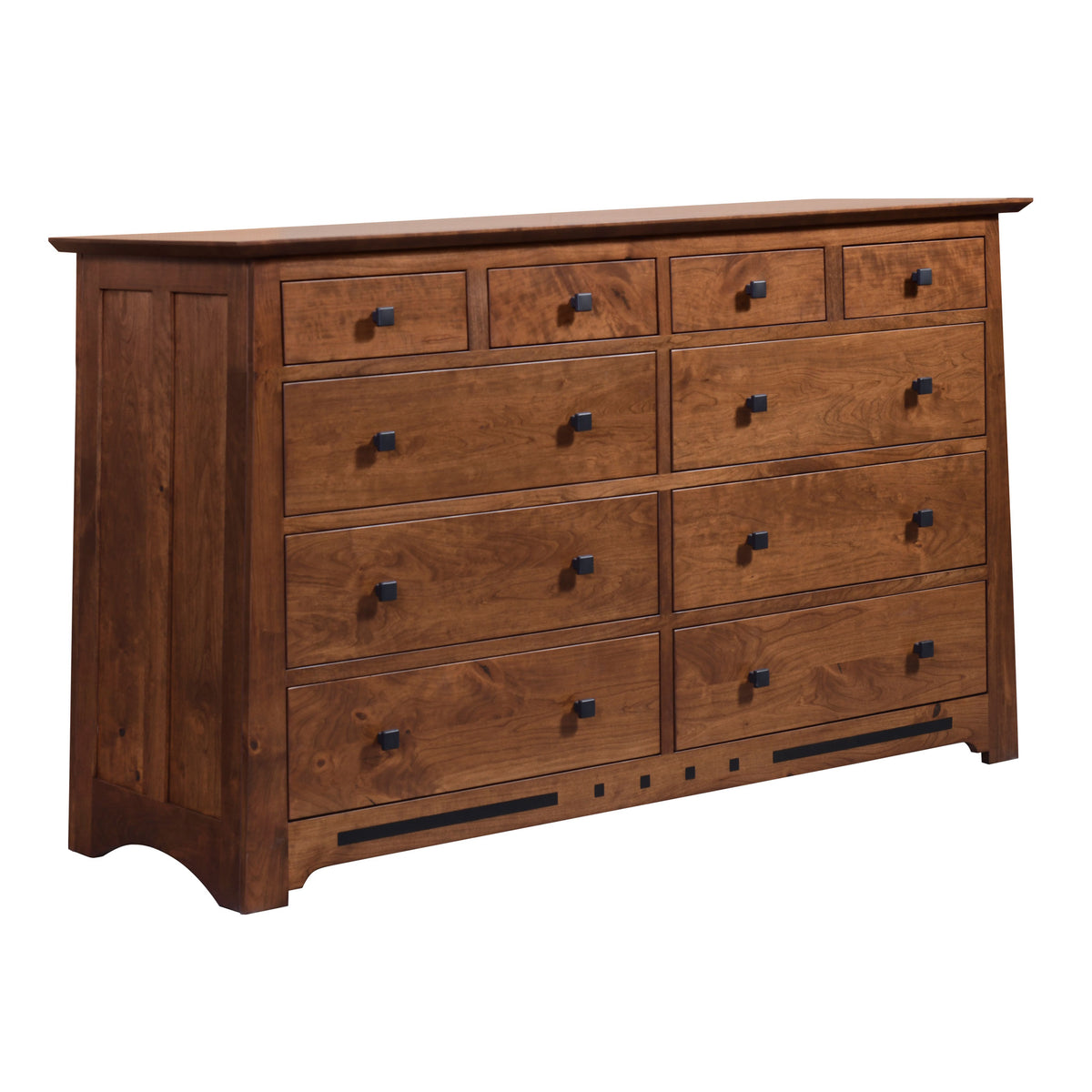 Cómoda Amish de madera maciza Van Nuys con 10 cajones