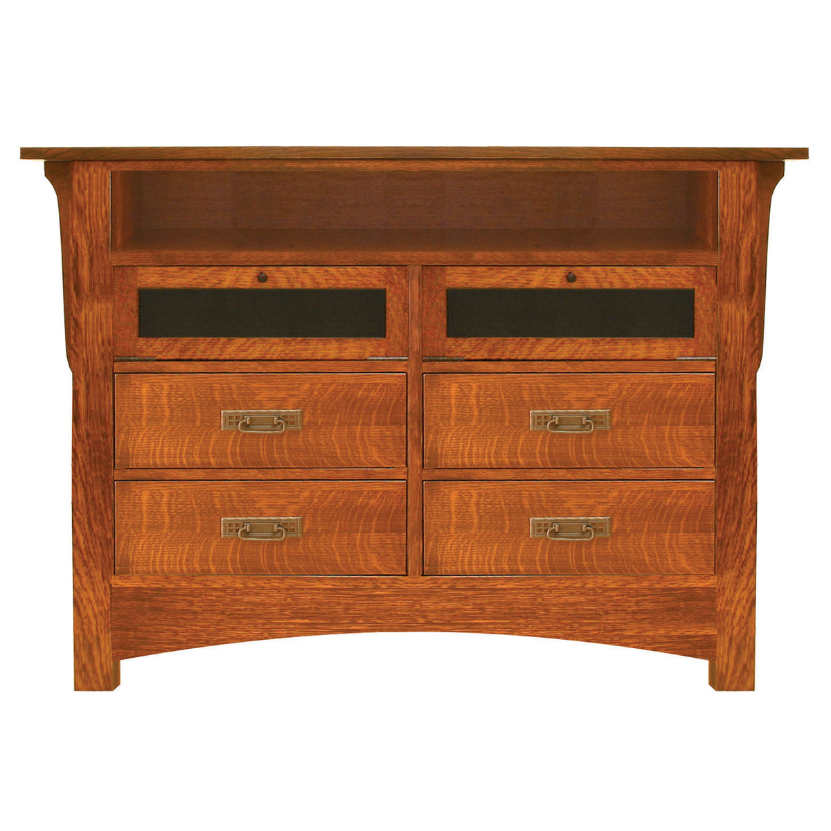 Amish Solid Wood Artesano 4-Drawer TV Console