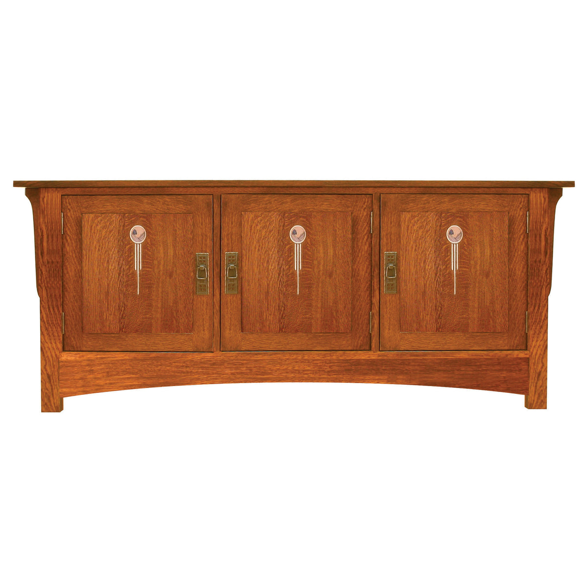 Amish Solid Wood Artesano 3-Door TV Console