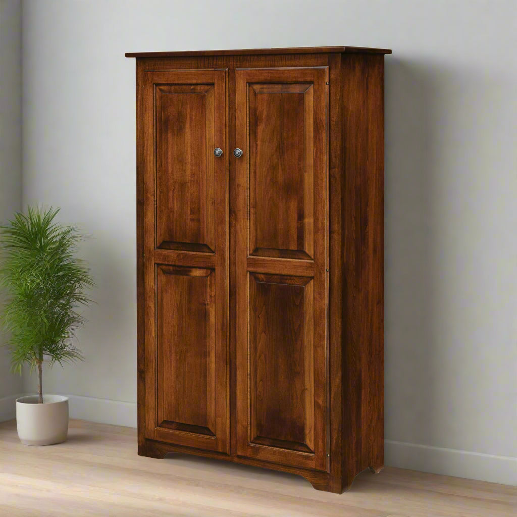 Amish Eden 60"h Solid Wood Bookcase with Doors