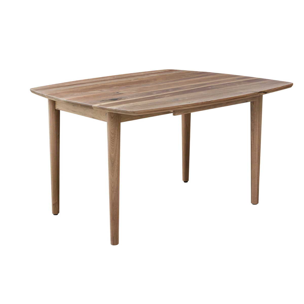 Amish 48" Rustic Walnut Portage Drop Leaf Table and 2 Portage Black Side Chairs