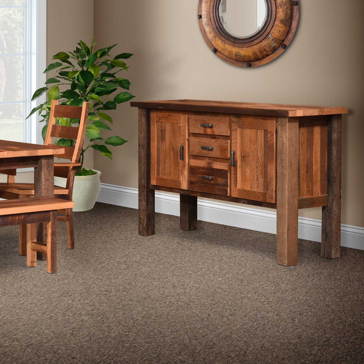 Amish Malone Rustic Barnwood Buffet