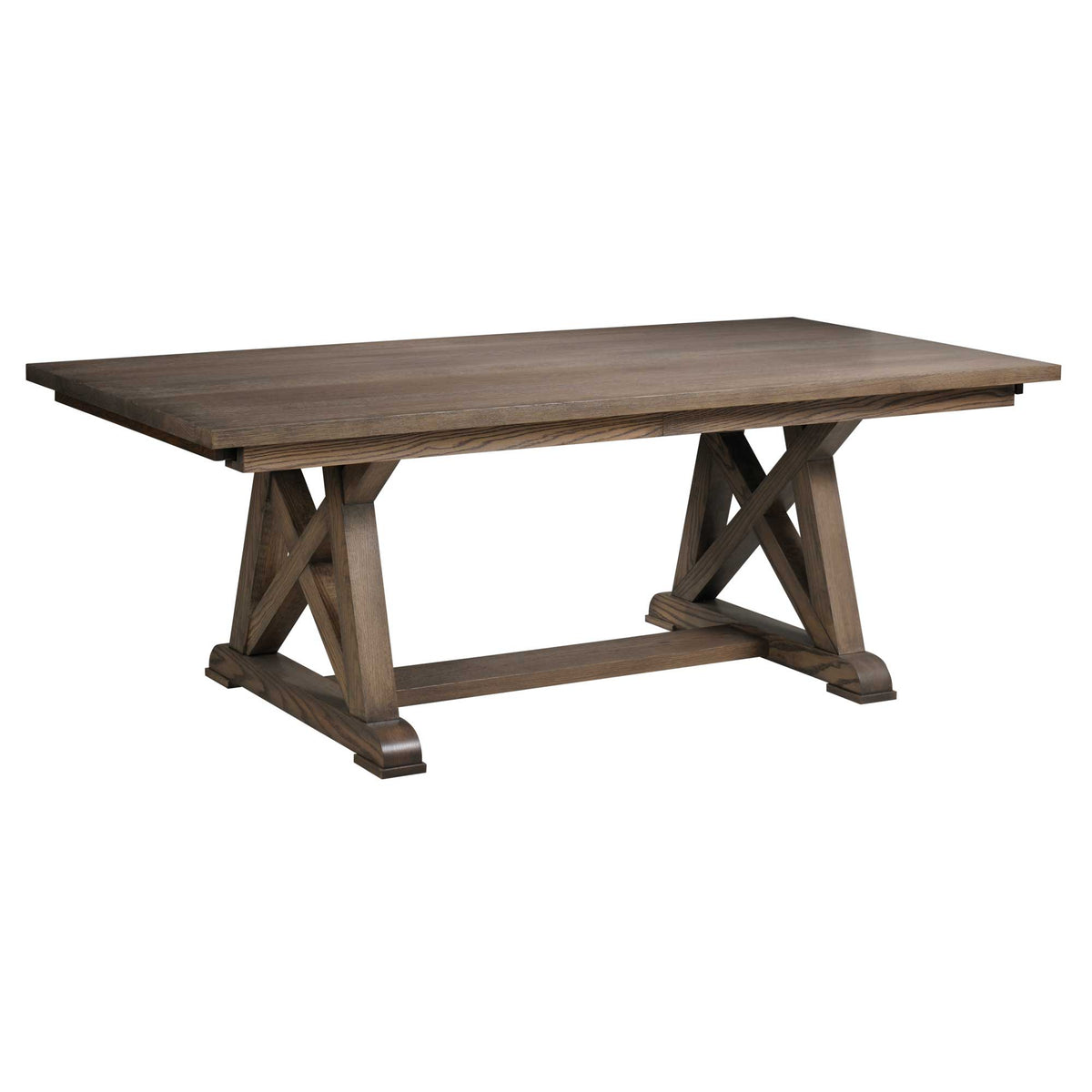 Amish Harvest Star Rectangular Trestle Dining Table