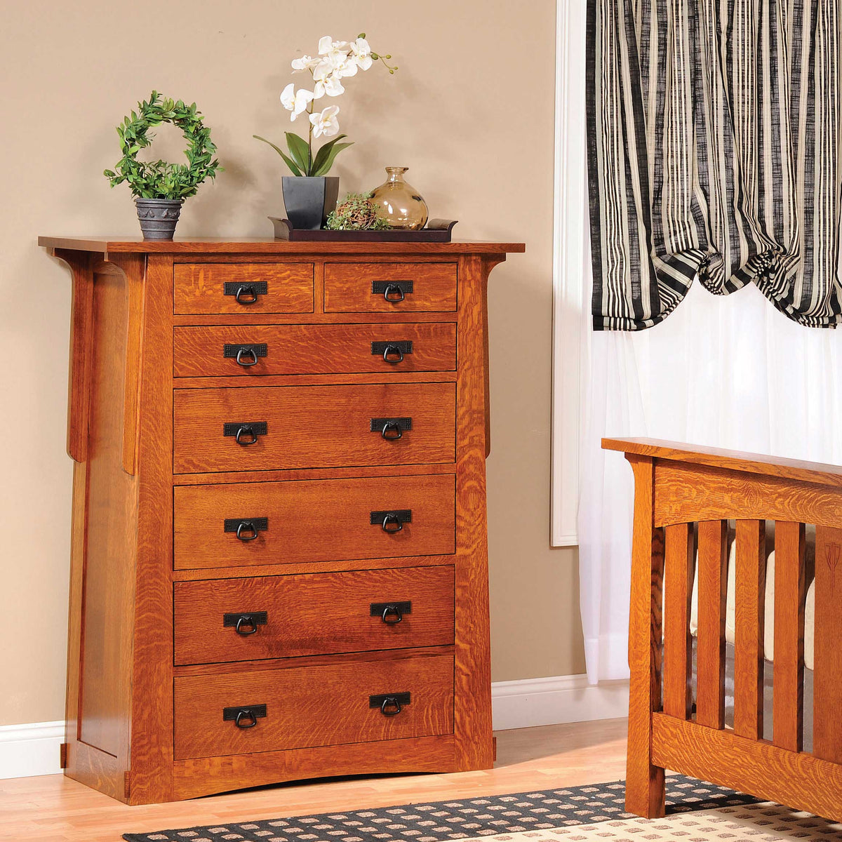 Amish Solid Wood Alamosa Mission 7-Drawer Chest of Drawers