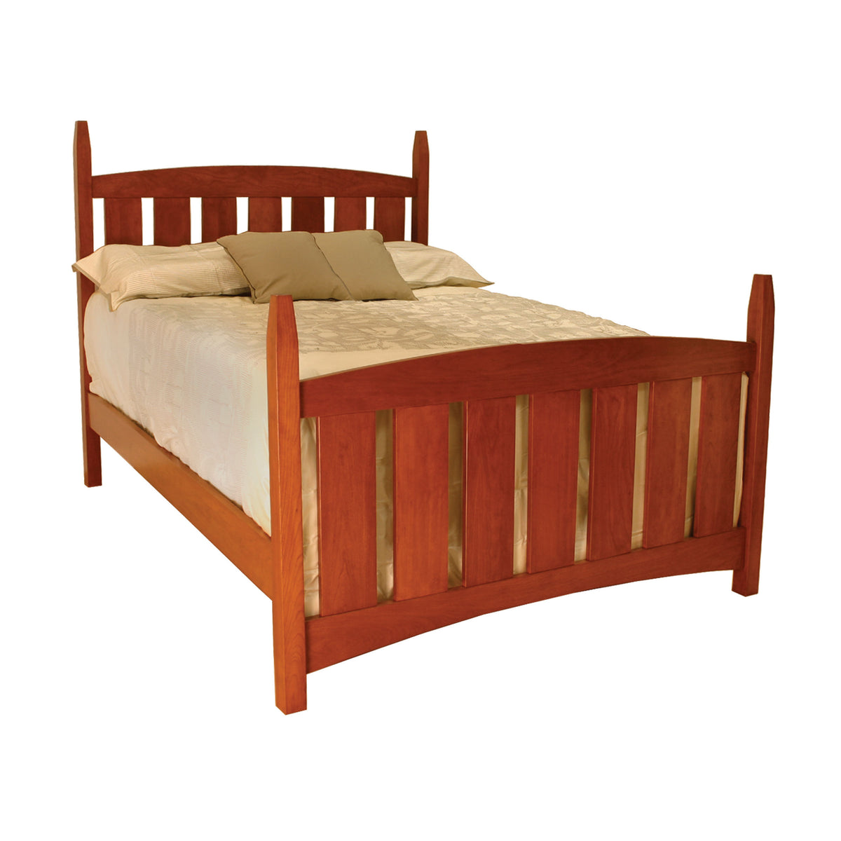 Cama de listones Alamosa de madera maciza Amish