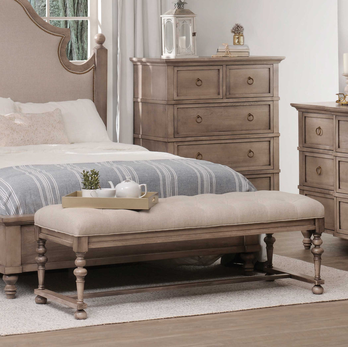 Banco Amish Ashbridge de madera maciza