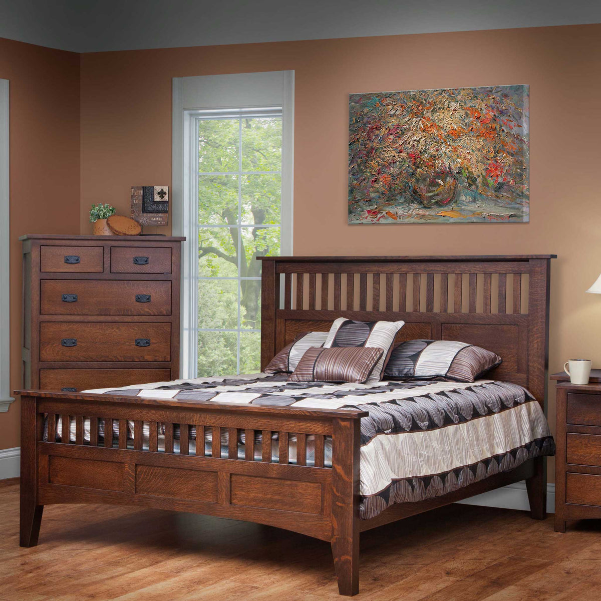 Amish Mission Antique Slat Bed