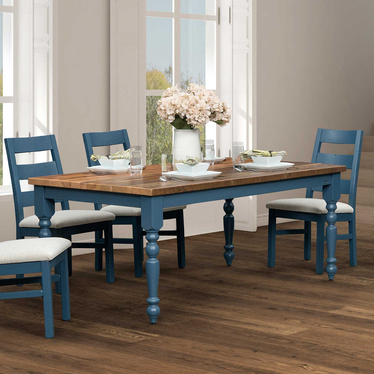 Amish Beacon Rustic Barnwood Extendable Top Table