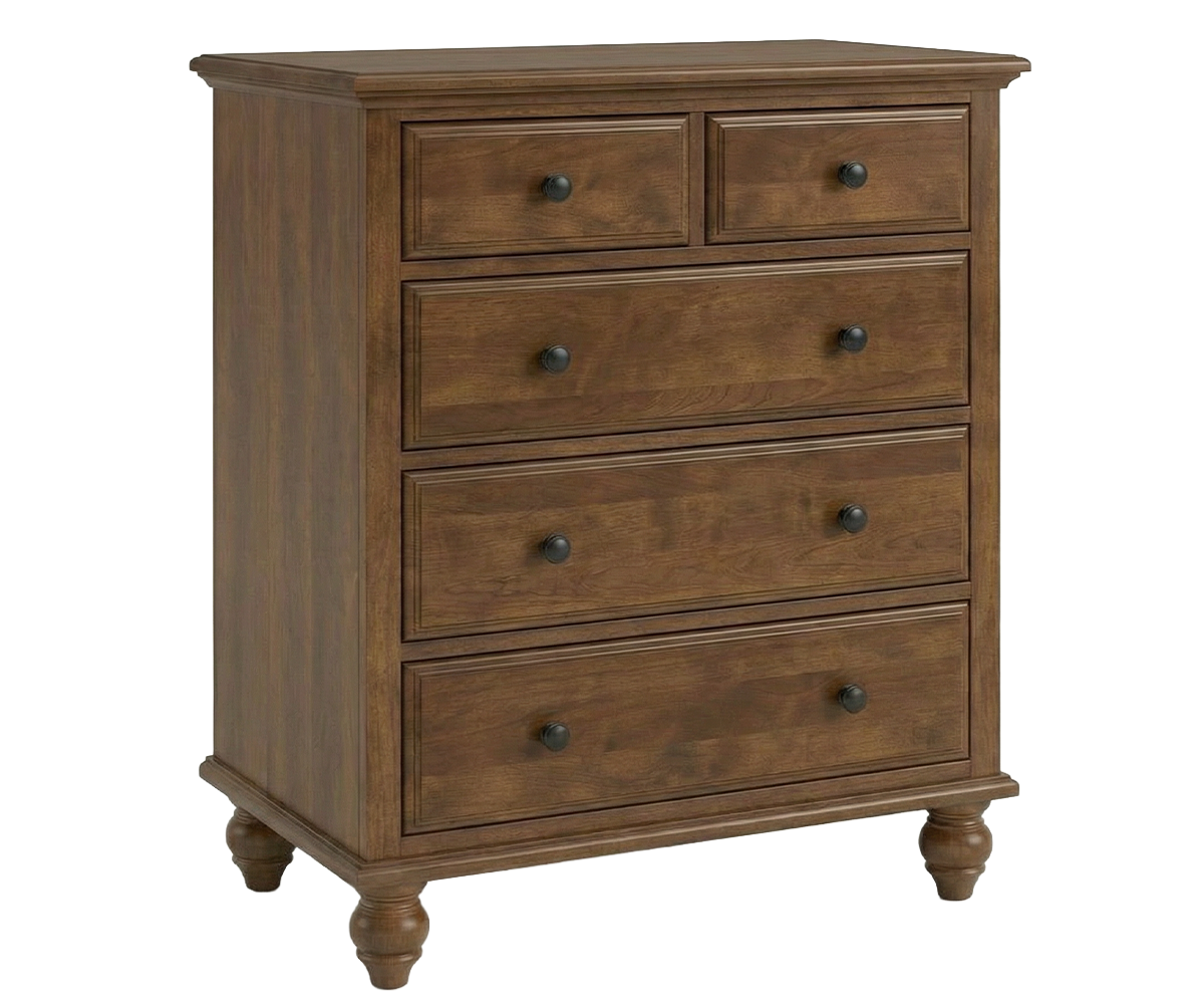 Amish Nantucket Cottage 5-Drawer Split Top Chest