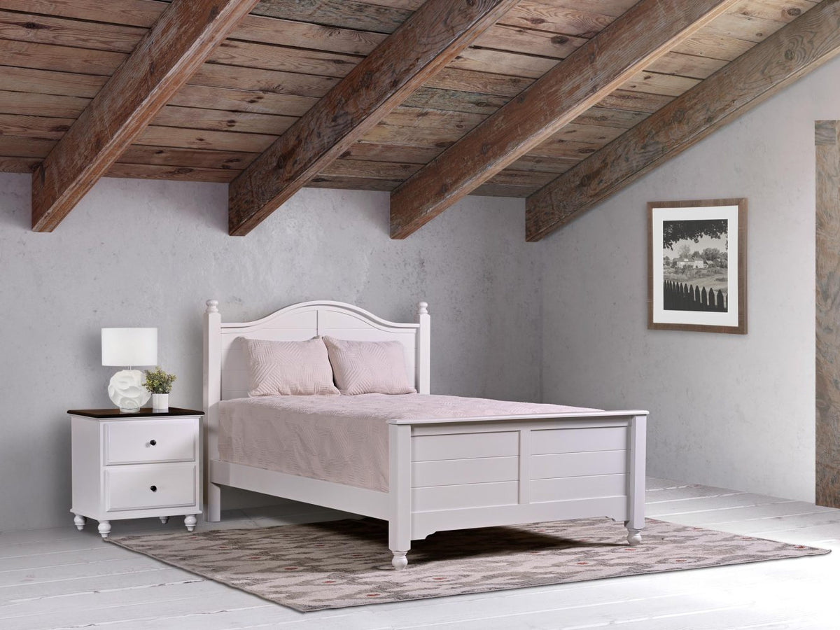 Amish Nantucket Cottage Door Nightstand with Drawer