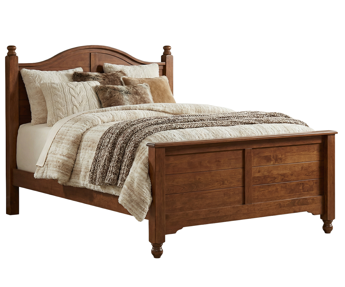 Amish Nantucket Cottage Solid Wood Grooved Panel Bed