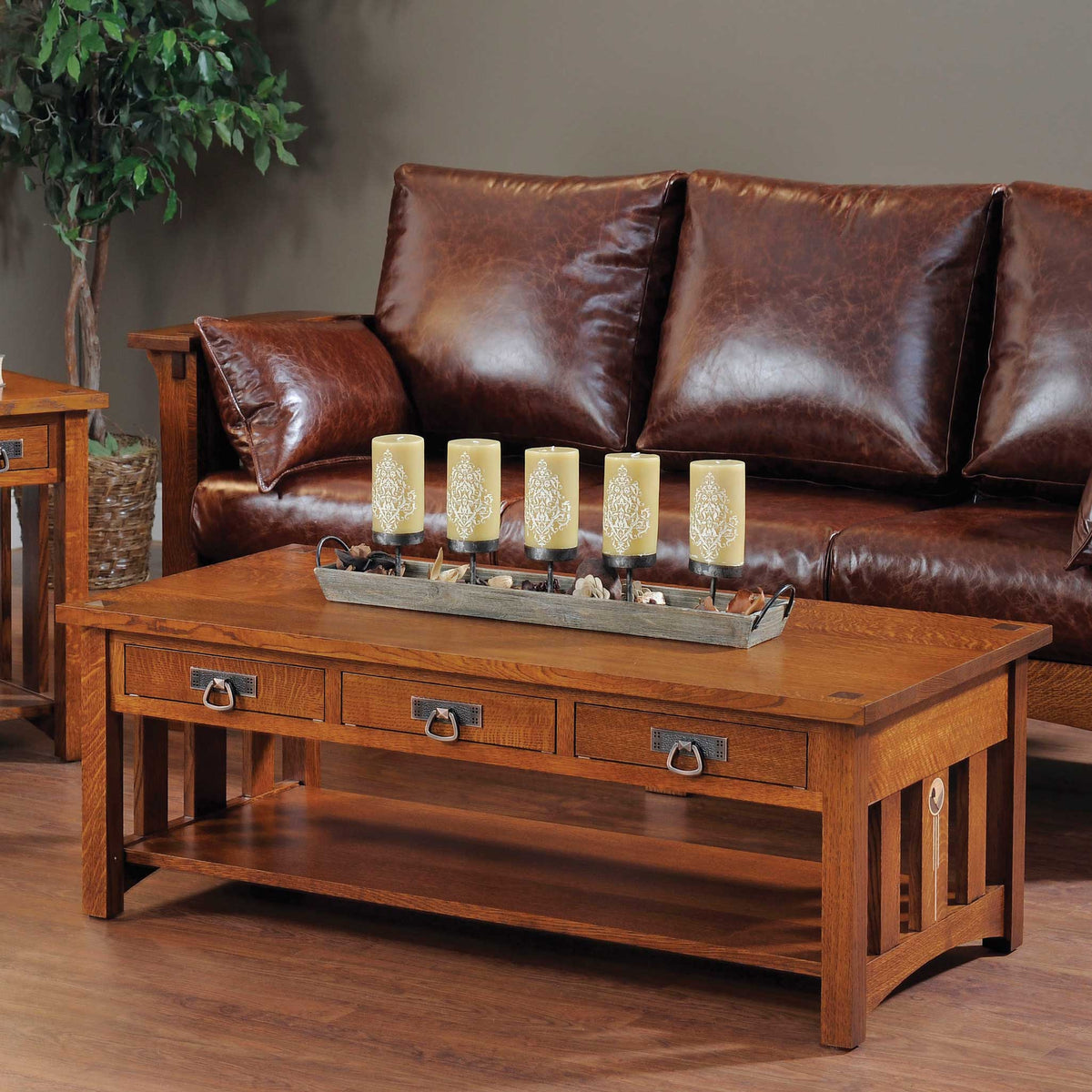 Amish Solid Wood Artesano Coffee Table