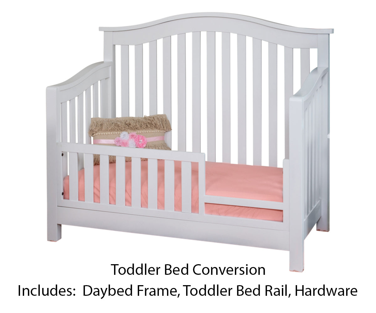 Arched Mission Amish 4 in 1 Convertible Baby Crib