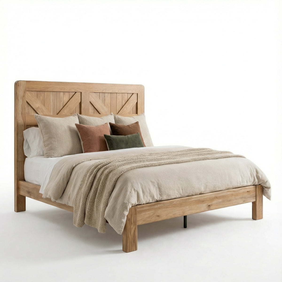 Amish Fulton Rustic Barnwood Bed
