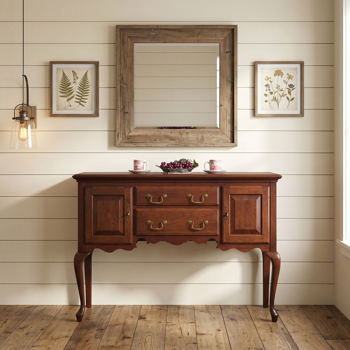 Amish Queen Anne Dining Sideboard