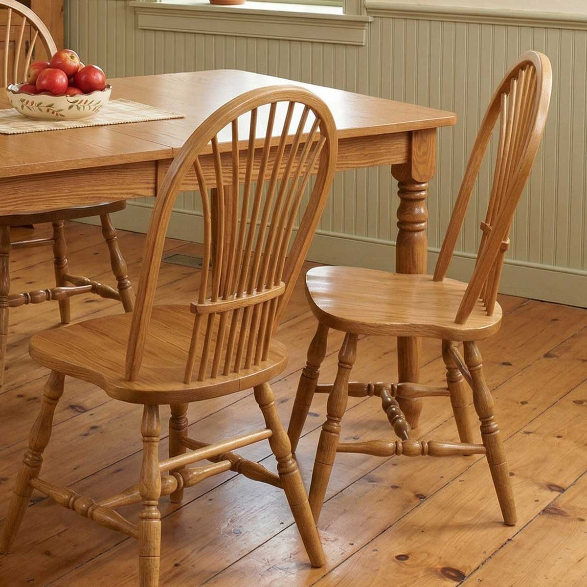 Amish Spindle Wheat Back Windsor Dining Chair