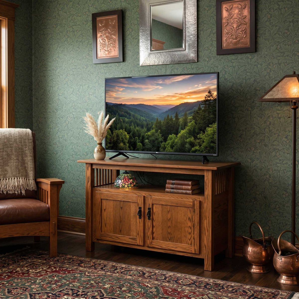 Amish Mission TV Entertainment Center for 55" TV
