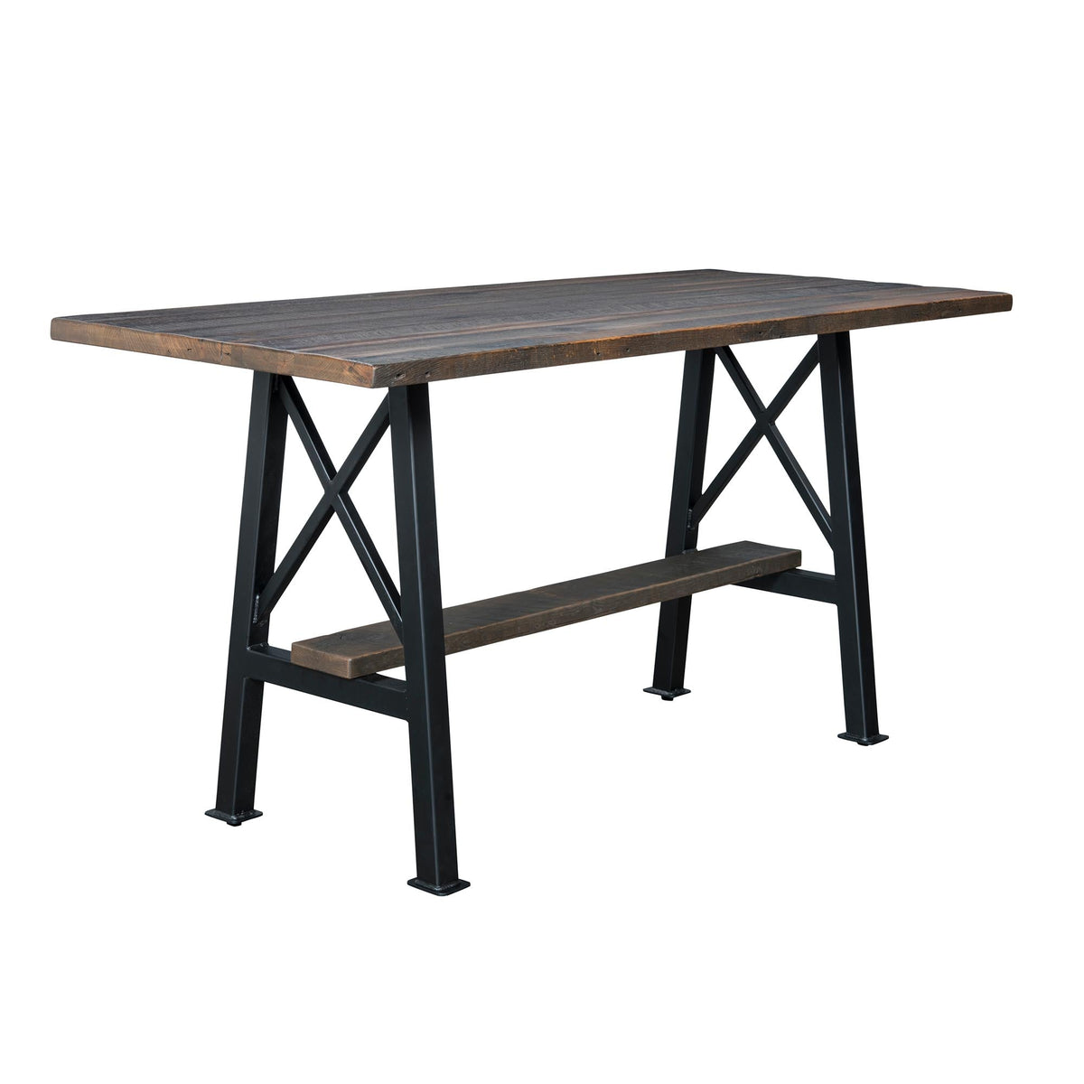 Amish Mott Haven Rustic Barnwood Bar Table