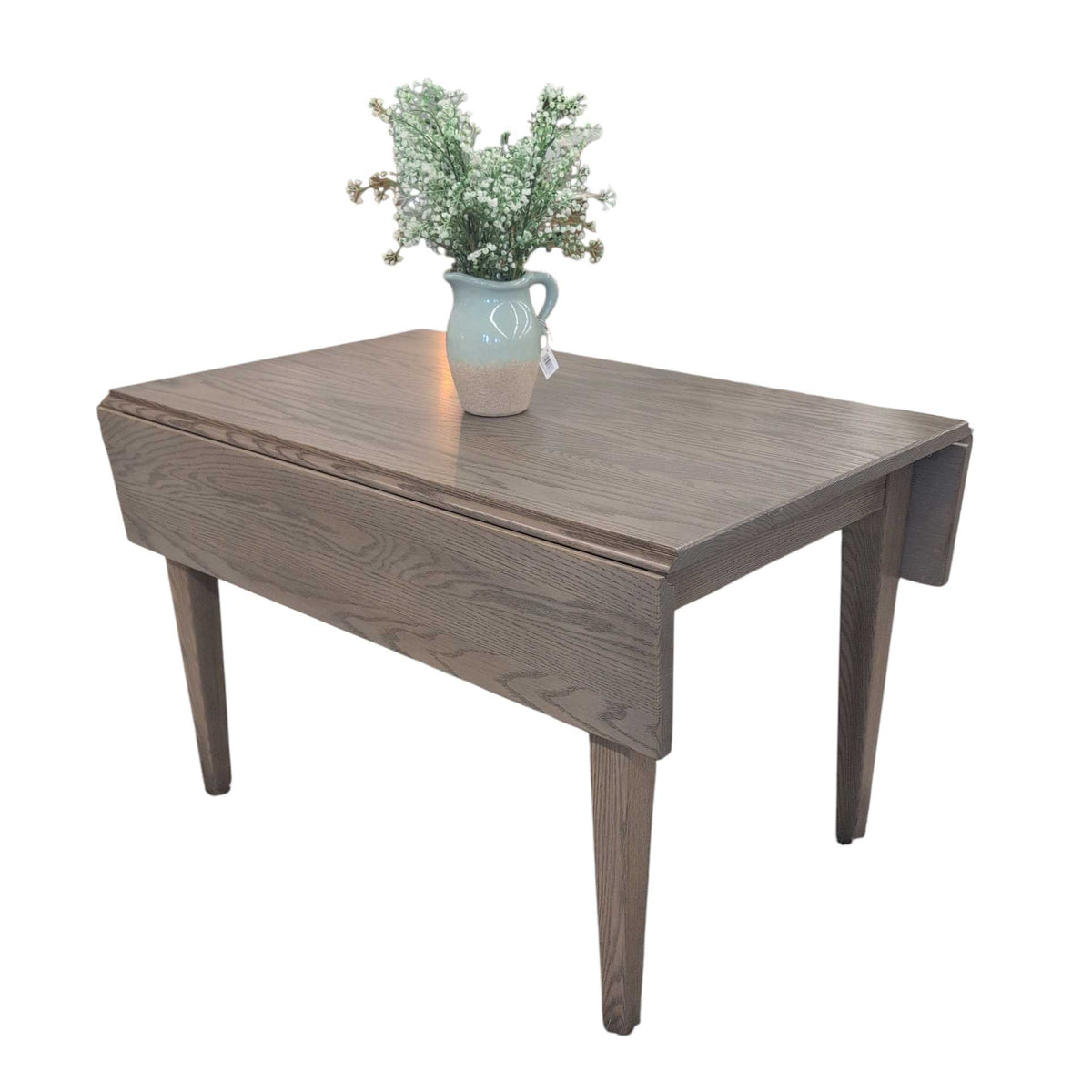 Mesa de comedor Amish cuadrada con patas abatibles