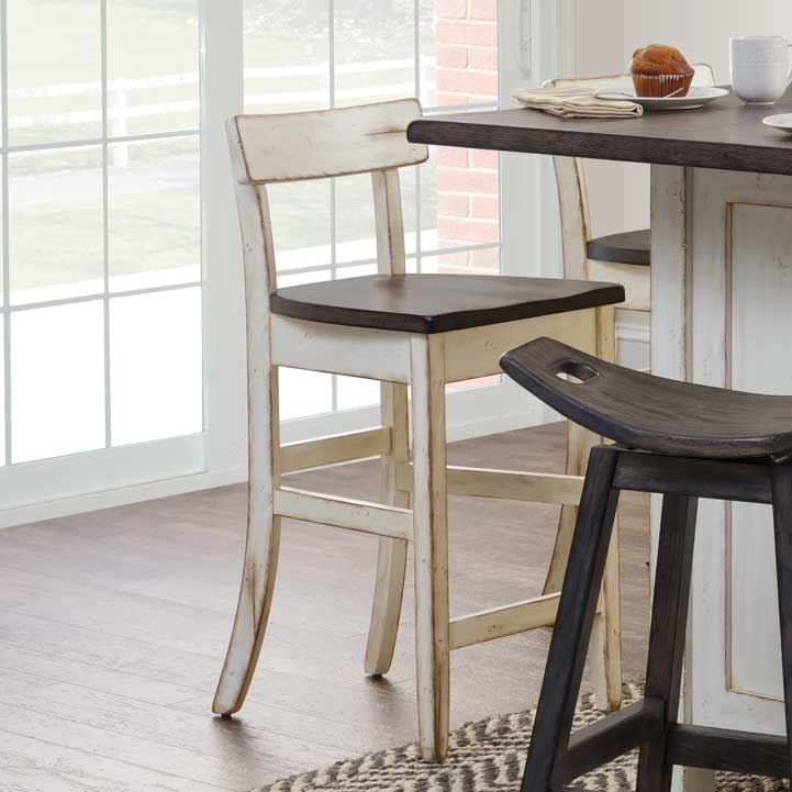 Silla de bar Amish Eddison de 24" - Envío rápido