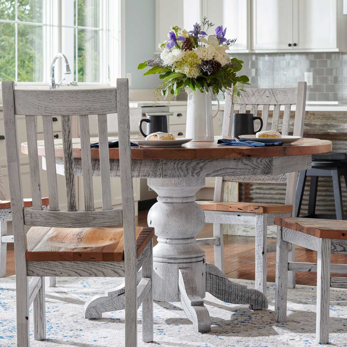 Amish Sewanee Rustic Barnwood Extendable Top Table