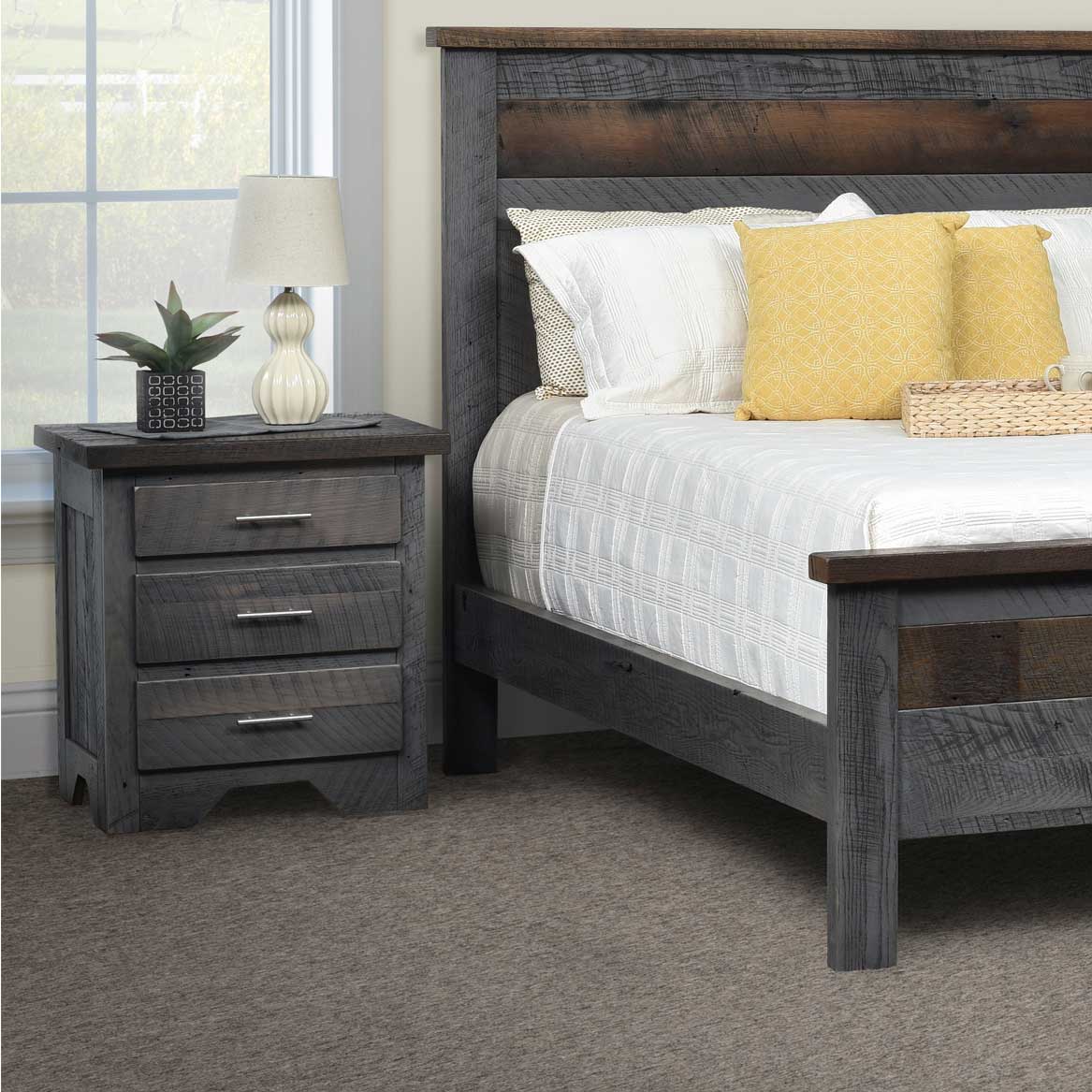 Amish Mayfair Rustic Barnwood Nightstand