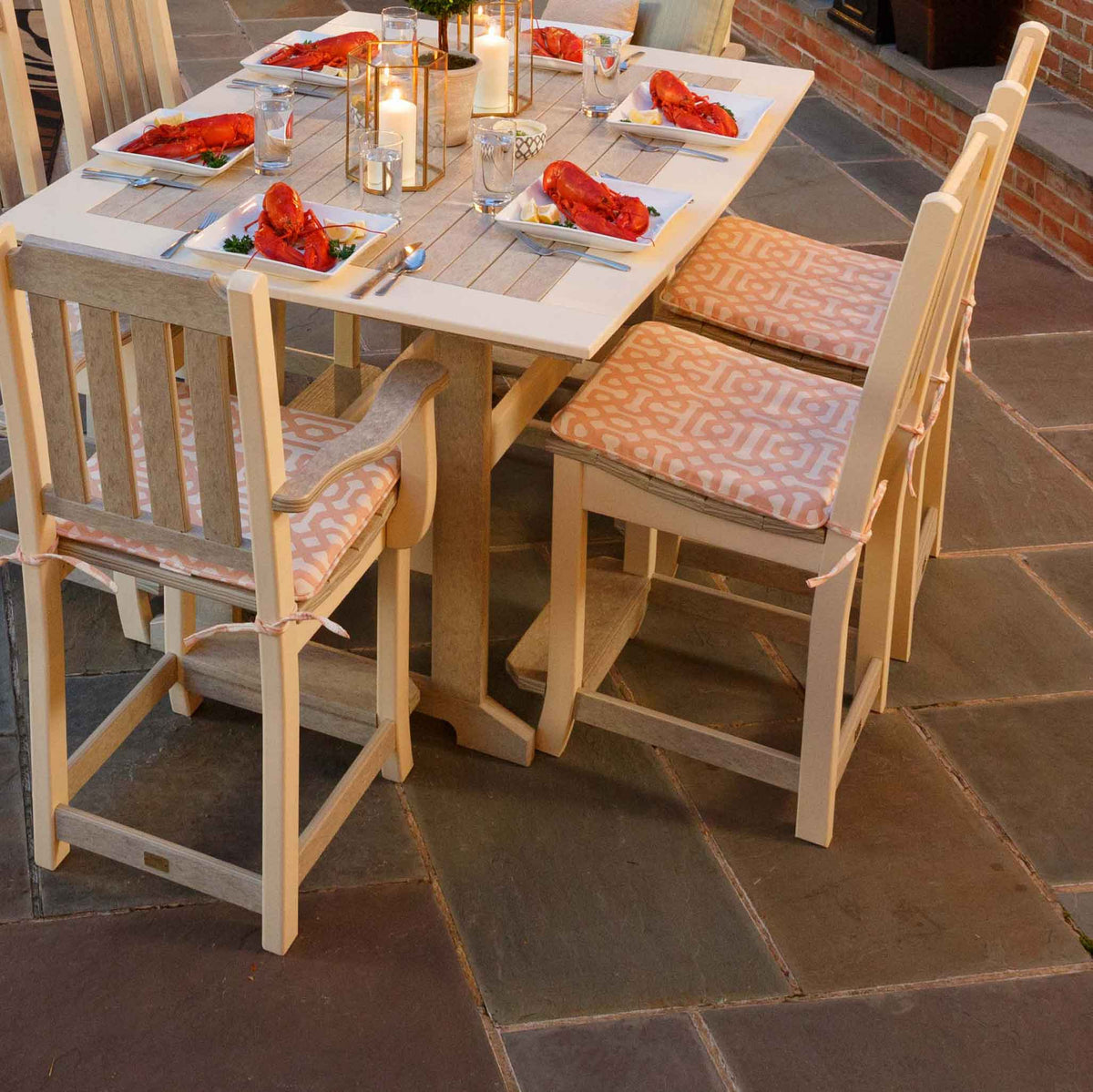 Amish Outdoor Square Sunbrella Dining Chair Cushion